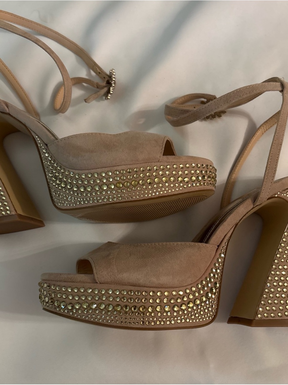 Vince Camuto Crystal Platform Heels
